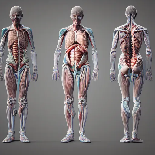 Image similar to a concept of a detailed and intricate design of a full body of human anatomy, 3 d design, great finesse organic hyper detailed, hyperrealistic, ultra detailed, 4 k, octane render, unreal engine