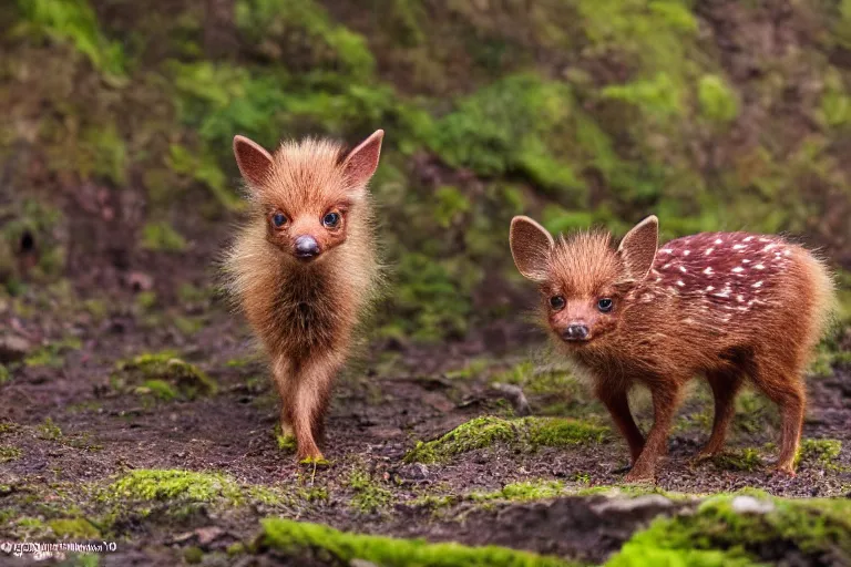 Image similar to a pudu kodkod!!! hybrid! hyper realistic!! realistic lighting!! wildlife photographer of the year!!! bold natural colors, national geographic, hd, wide angle, 8 k