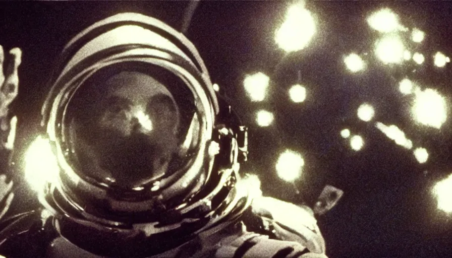 Image similar to movie still of a transcendental astronaut being, cinematic composition, cinematic light, by andrzej zulawski