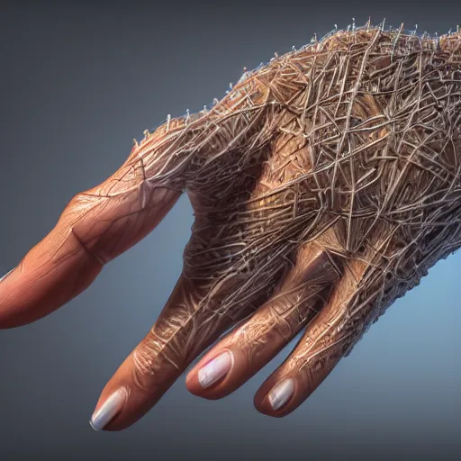 Image similar to A beautiful hyper realistic ultra detailed lifelike cinematic still of a collection of 26 fingers, knolling, unreal engine, deviantart, flickr, artstation, octane render, textured, colorful, extreme realistic detail, physically based rendering, pbr render, very detailed, volumetric lighting, detailed lighting, octane render, 4k, cinematic lighting, 8k resolution