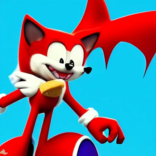 Image similar to rouge the bat from sonic eating a chili dog