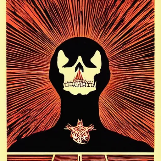 Prompt: death. by shepard fairey