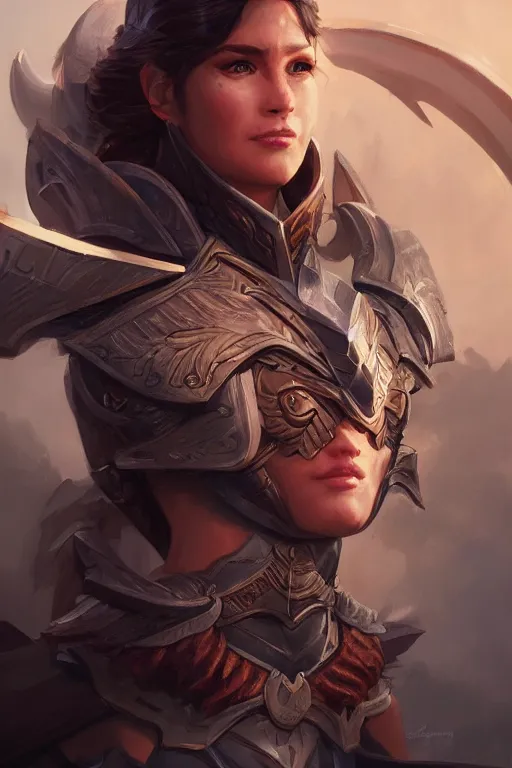 Image similar to amazon valkyrie athena, d & d, fantasy, portrait, highly detailed, headshot, digital painting, trending on artstation, concept art, sharp focus, illustration, art by artgerm and greg rutkowski and magali villeneuve