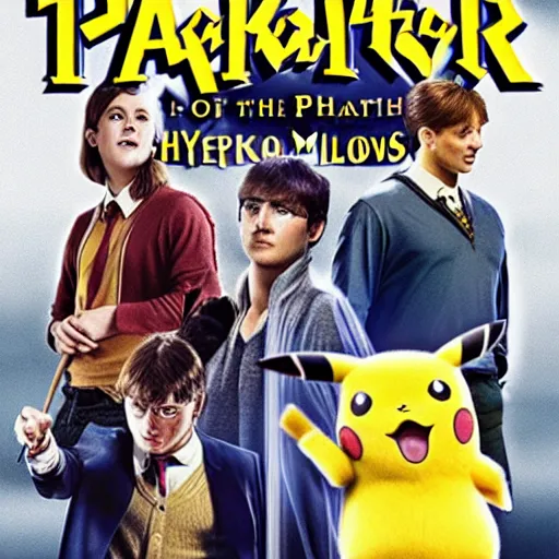 Prompt: Pikachu in the Harry Potter movies, hyperdetailed, blu-ray