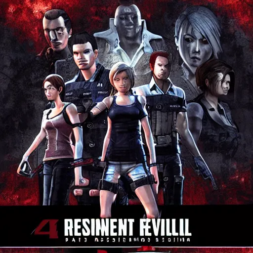 Prompt: video game box art of a ps 5 game called resident evil x : the revenge of nemesis, 4 k, highly detailed cover art.