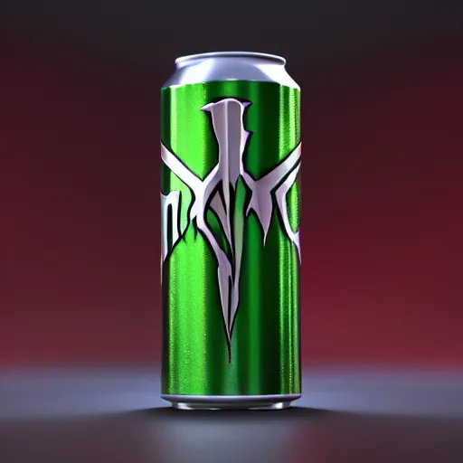 Image similar to new design aluminum can monster energy, red tones, 8k, octane render, cinematic light, harmony, ultra quality