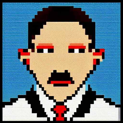 Image similar to pixel art avatar of adolf hitler