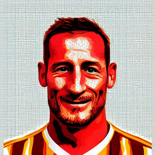 Image similar to totti italia, digital art