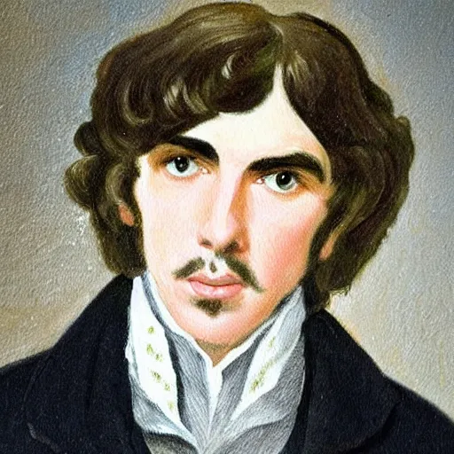 Image similar to regency era painting of a young george harrison