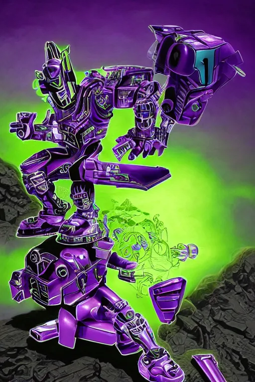 Image similar to portrait of cowboy johnny cash as purple green optimus prime power ranger from transformers surfing tonic stimulant fluids on air guitar zord UFO hoverboard, intricate, highly detailed, smooth, artstation, digital illustration by Lisa Frank and Ruan Jia and Mandy Jurgens and Artgerm and Wayne Barlowe and Greg Rutkowski and Zdislav Beksinski