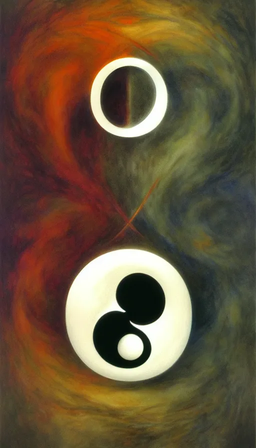 Image similar to Abstract representation of ying Yang concept, by Brian Froud