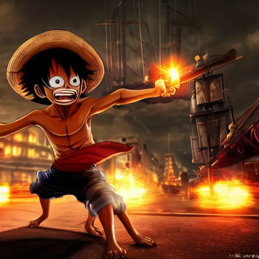 prompthunt: monkey d luffy 4k unreal engine high detailed