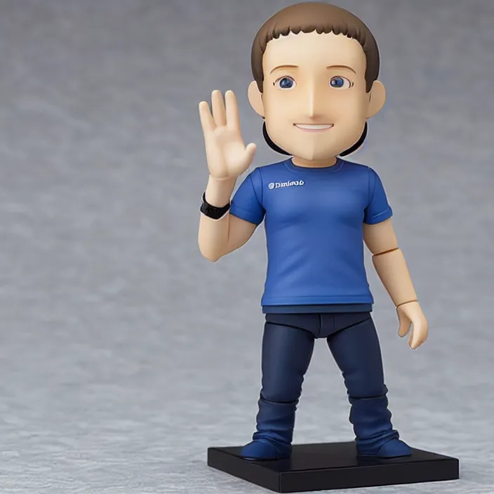 Image similar to Mark Zuckerberg, An anime nendoroid of Mark Zuckerberg, figurine, detailed product photo