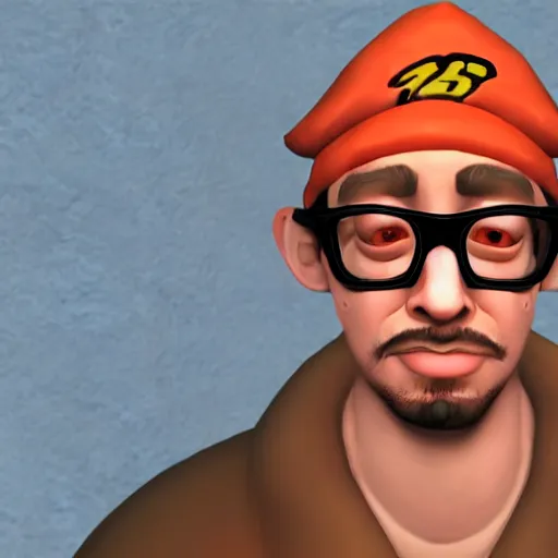 Image similar to sam hyde in team fortress 2, high quality, high detail, game screenshot