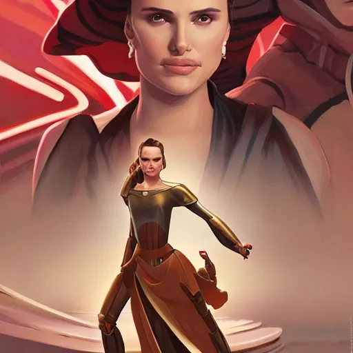 Prompt: padme amidala ( natalie portman ), star wars attack of the clones, game design fanart by concept artist gervasio canda, behance hd by jesper ejsing, by rhads, makoto shinkai and lois van baarle, ilya kuvshinov