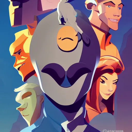 Image similar to face icon stylized minimalist the new adventures of johnny quest, loftis, cory behance hd by jesper ejsing, by rhads, makoto shinkai and lois van baarle, ilya kuvshinov, rossdraws global illumination