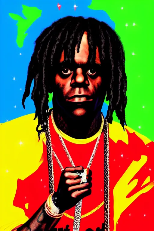 Image similar to chief keef, pop art, no duplicate image, glowing lights, ultra details, digital painting, artstation, concept art, smooth, sharp focus, illustration, intecrate details, art by richard hamilton and mimmo rottela, pixels art by kirokaze and paul robertson