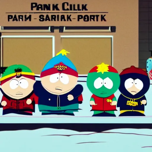 Prompt: South Park live action movie, 35 mm, panavision, still from the movie