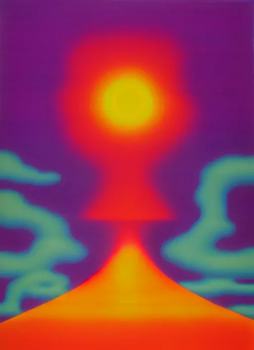 Prompt: apocalypse by shusei nagaoka, kaws, david rudnick, airbrush on canvas, pastell colours, cell shaded, 8 k,