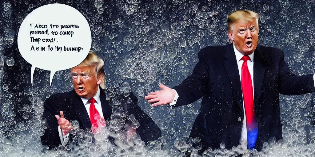 Image similar to trump, bubble bath