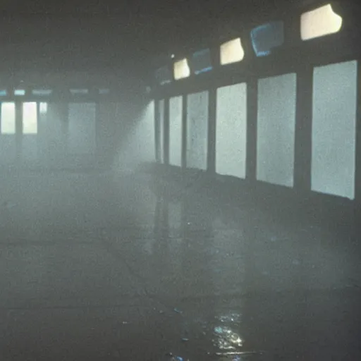 Image similar to an empty room, still from the movie bladerunner