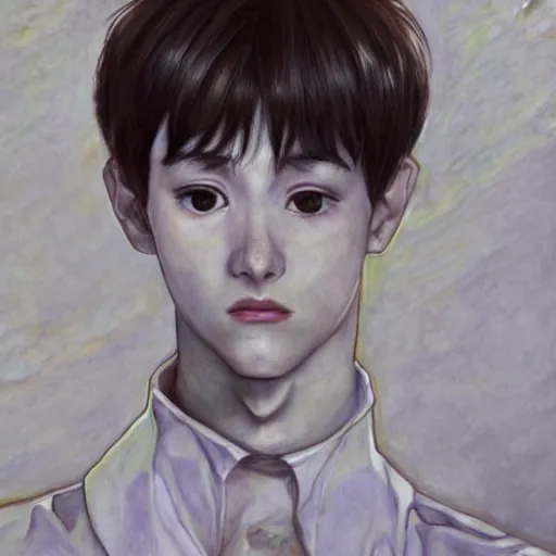 Prompt: realistic beautiful highly detailed portrait of shinji ikari's eva, photorealistic, mecha, angel, egon schiele, john mcneill whistler, john singer sargent, epic, stunning