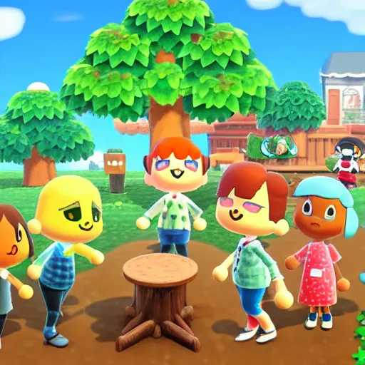 Prompt: animal crossing digital art trending on art station high quality