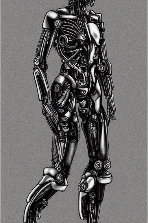 cyborg body drawing