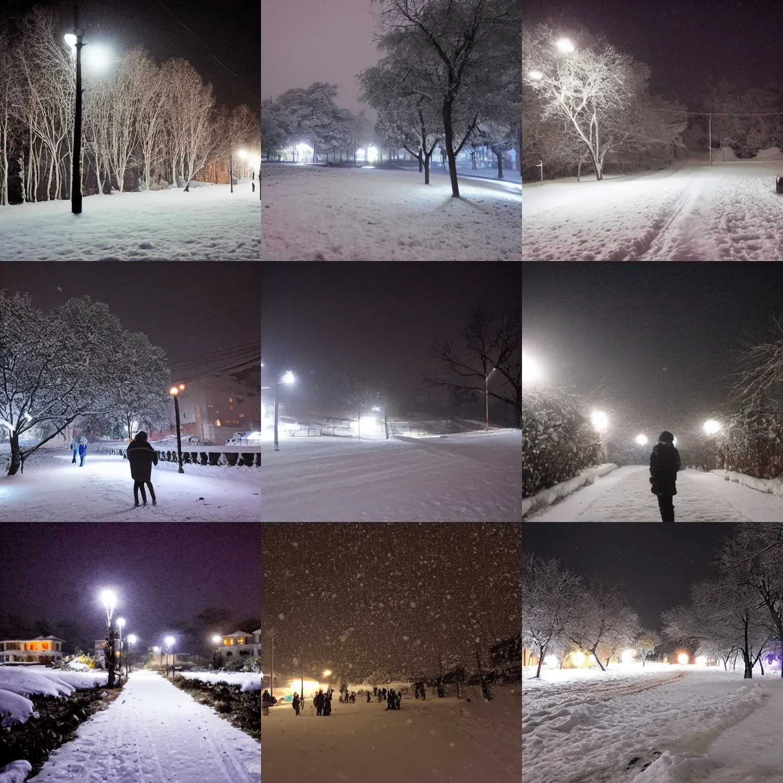 Prompt: Night Snow at Kambara