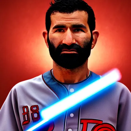 Prompt: jose bautista as a jedi, photo, cinematic, 8 k