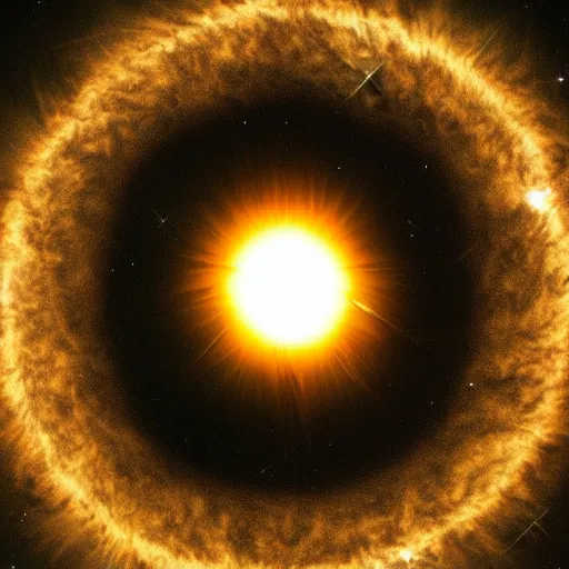 Image similar to 'Black Hole Blackhole Sunflower' Hubble Telescope image