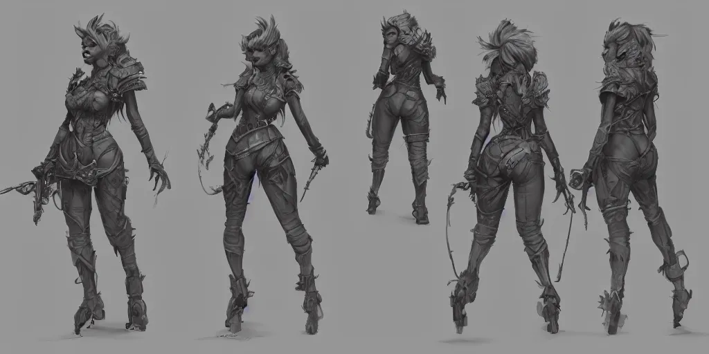 Image similar to brigitte bardotrunning down a dream, character sheet, fine details, concept design, contrast, brigitte bardot, kim jung gi, greg rutkowski, trending on artstation, 8 k, full body, turnaround, front view, back view, ultra wide angle