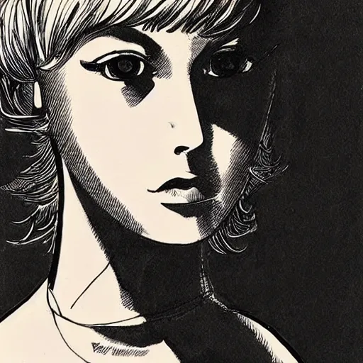 Image similar to theres a star in her eyes and she knows it, portrait, by guido crepax