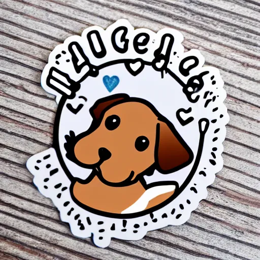 Image similar to A cute sausage dog sticker