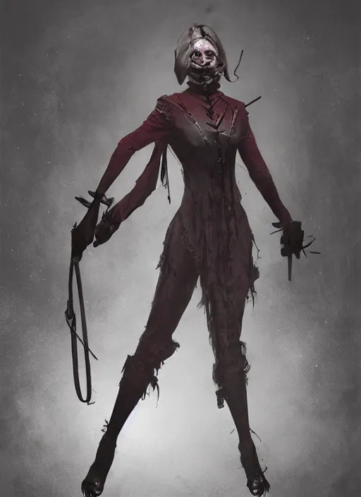 Image similar to hyper realistic photo of victorian executioner queen horror full body, cinematic, artstation, cgsociety, greg rutkowski, james gurney brom