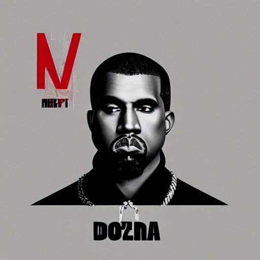 Prompt: Constructivism rap album cover for Kanye West DONDA 2 designed by Virgil Abloh, HD, artstation