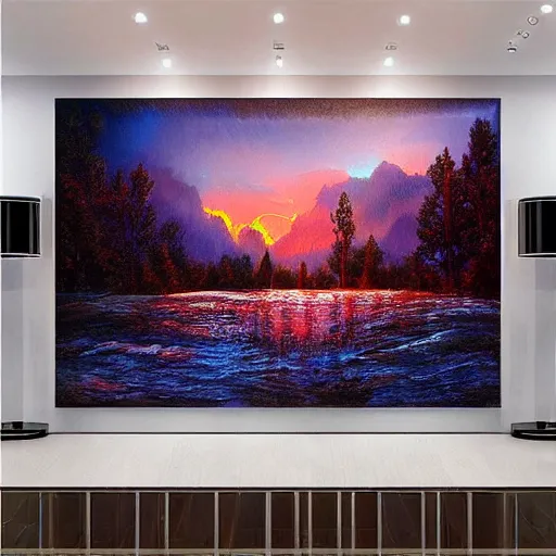 Prompt: extremely detailed five star award winning Matte oil painting, panoramic, vivid colors, high contrast