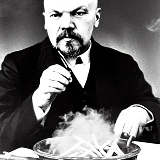 Image similar to lenin smokes french fries