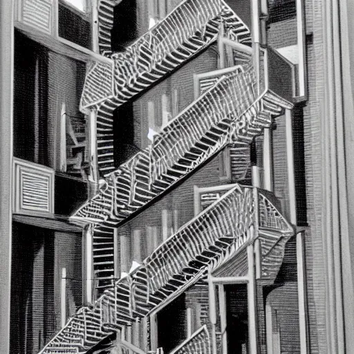 Image similar to Impossible staircase, mc escher
