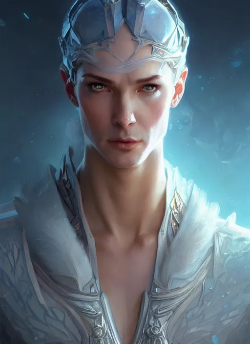 Image similar to iceman, d & d, fantasy, intricate, elegant, highly detailed, digital painting, artstation, concept art, matte, sharp focus, illustration, hearthstone, art by artgerm and greg rutkowski and alphonse mucha