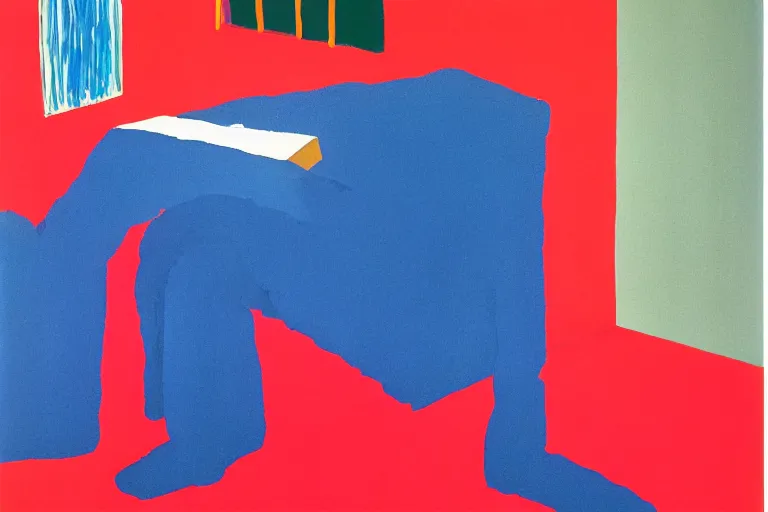 Image similar to Monday, 9 AM by David Hockney, Andy Shaw, 1988, exhibition catalog