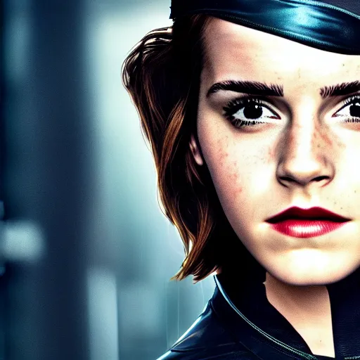 Prompt: Emma Watson as Catwoman, XF IQ4, iso, aperture, shutter, Adobe Lightroom, DxO Photolab, polarizing filter, Sense of Depth, AI enhanced, HDR, in-frame