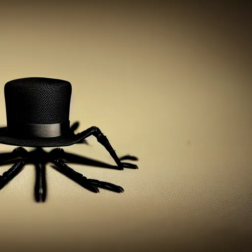 Prompt: spider wearing a top hat, ultra realistic, concept art, intricate details, eerie, highly detailed, photorealistic, octane render, 8k, unreal engine, in the style of pixar