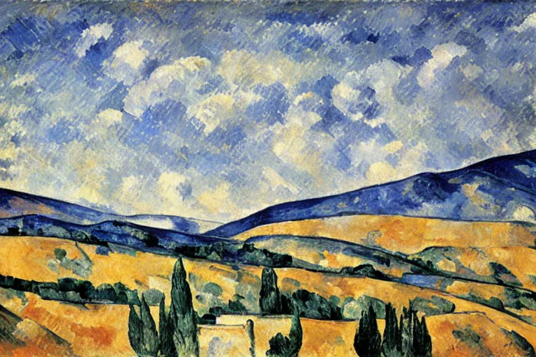 Image similar to mont ventoux, by cezanne