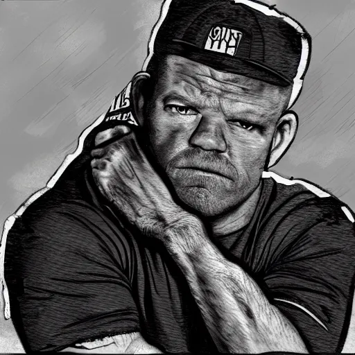 Image similar to jocko willink, black and white, digital art