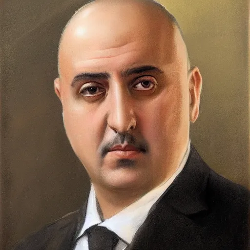 Prompt: боико борисов matte portrait painting of bulgarian prime minister boyko borissov