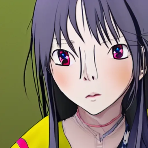 Image similar to Billie Eilish as A Japan anime 4k detail
