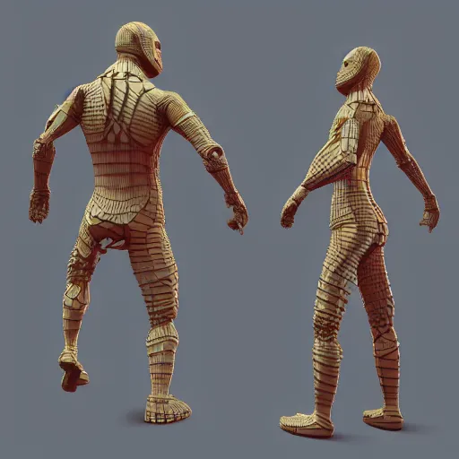 Image similar to 3d scan t-pose stock rigged model blender maya viking cyber ninja