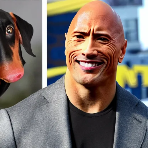 prompthunt: dwayne the rock johnson's face on the body of a kangaroo