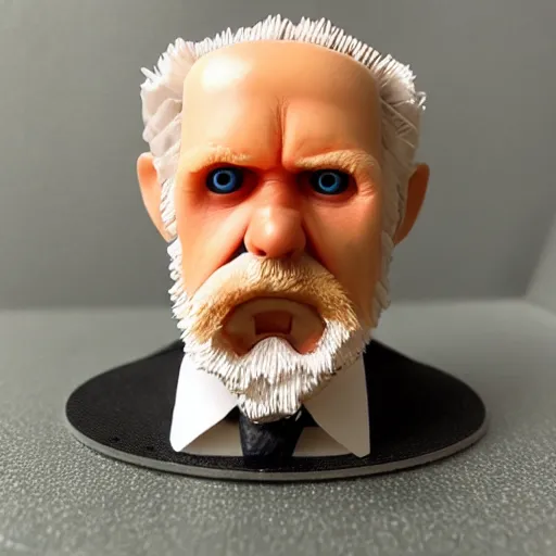 Image similar to nils bohr cosplay werner heisenberg, stop motion vinyl action figure, plastic, toy, butcher billy style